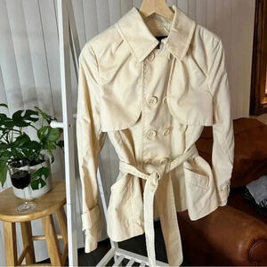 BCBGMaxAzria Cream Trench Coat